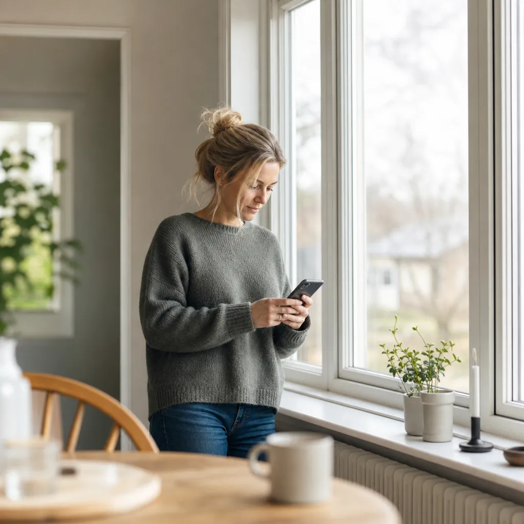 Full signal ute men svagt inne — väggar och energiglas dämpar mobilsignalen.